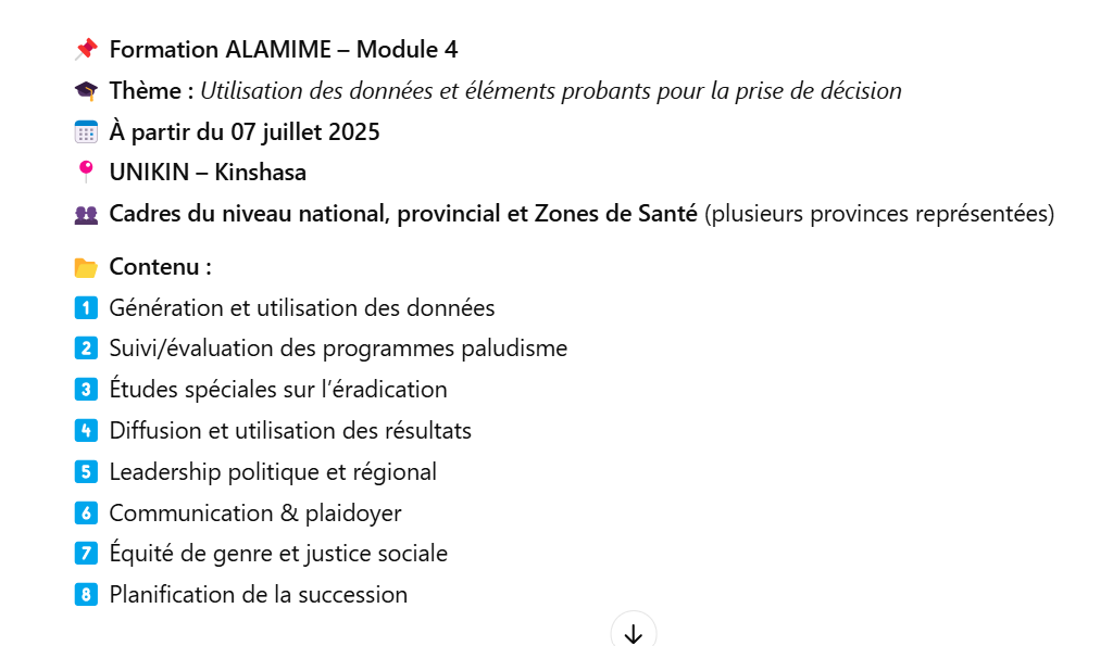 Lancement du quatrième module de la formation ALAMIME – Juillet 2025
